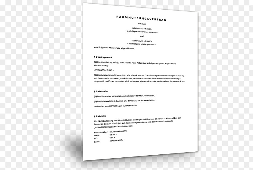 Dsl Muster Template Contract Pachtvertrag Adibide PNG