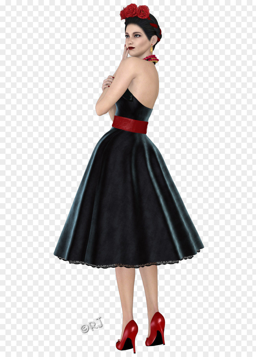 FRIDA Cocktail Dress Gown Shoulder Formal Wear PNG
