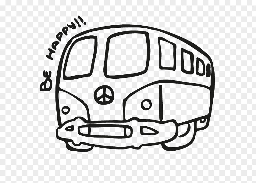 Hippie Van Car Drawing Volkswagen Transporter PNG