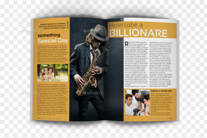 Design Magazine Page Layout Brochure PNG