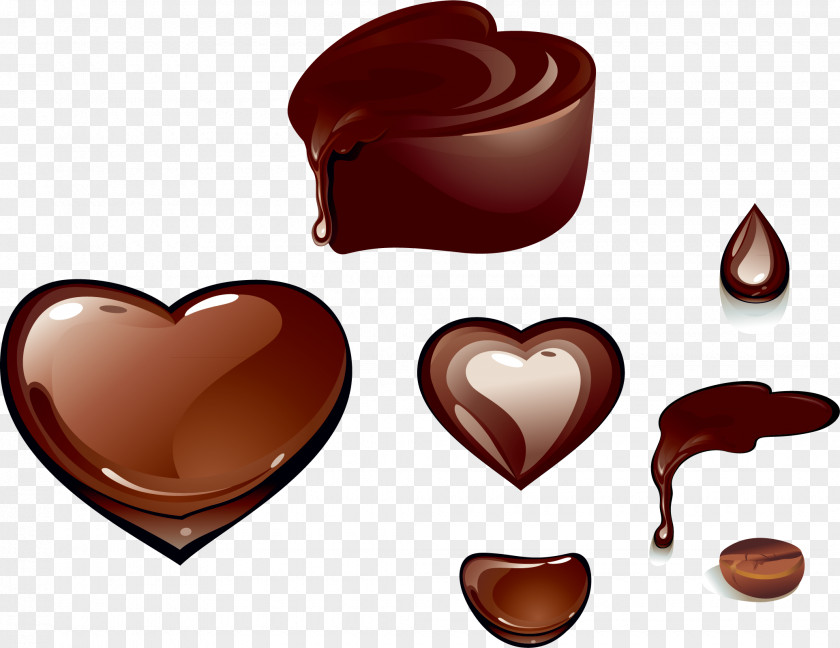 Love Chocolate Color Vector Coffee Cake PNG