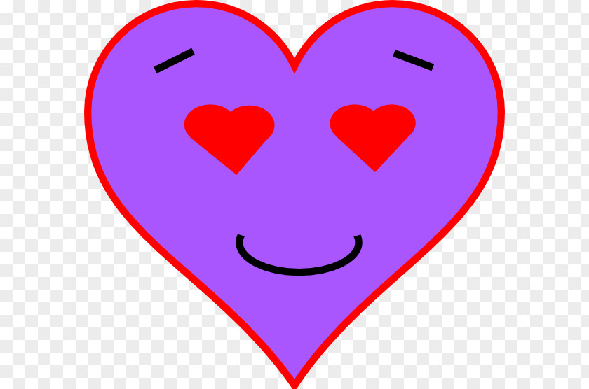 Smiley Heart Line Cartoon Clip Art PNG