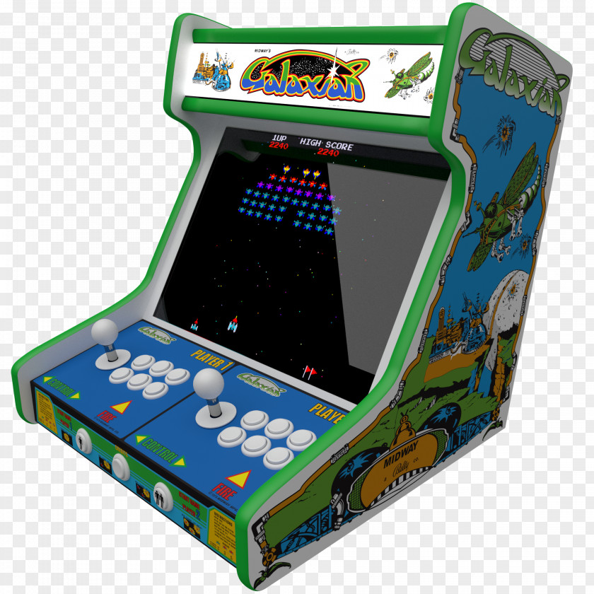 Arcade Cabinet Galaxian 2 Pac-Man Game PNG