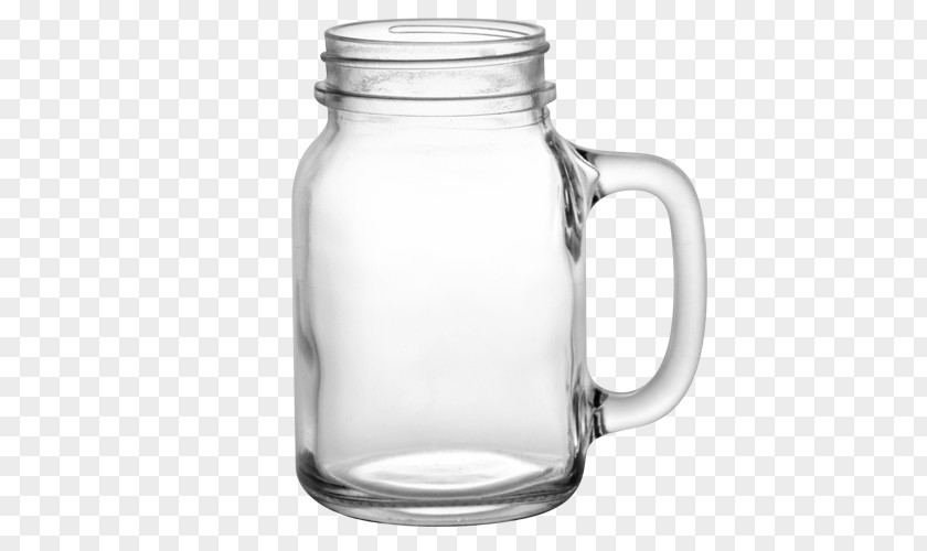 Mason Jar Mug Handle Glass PNG