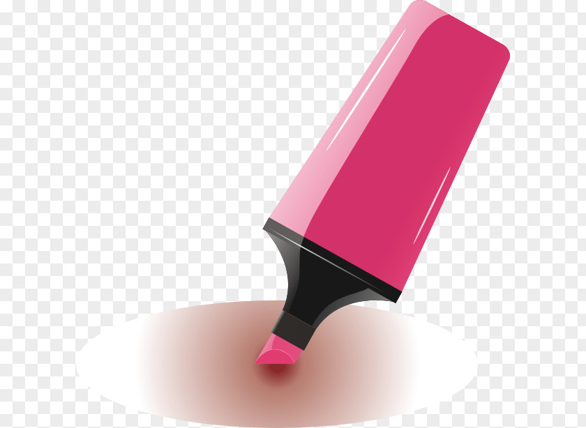 Pink Watercolor Pen Painting PNG