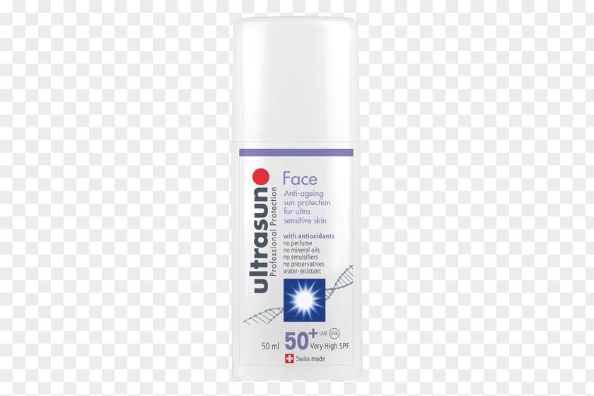 Protect Skin Sunscreen Lotion Ultrasun SPF Face High SPF30 Anti-Ageing Formula 100ml PNG