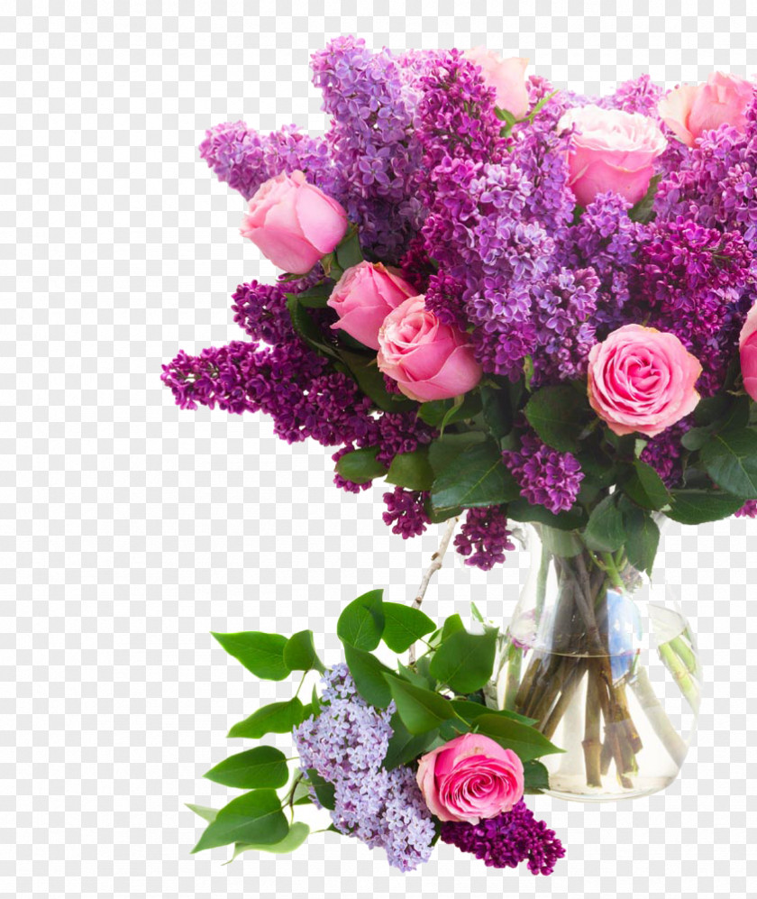 Roses And Lilac Image Flower Rose Pink Wallpaper PNG