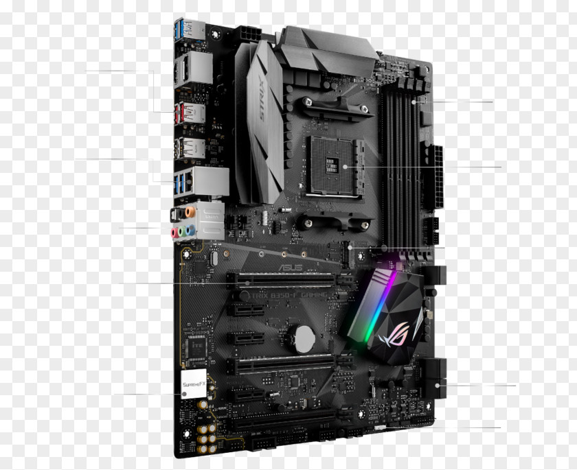 Strix Struma Socket AM4 Motherboard ASUS Rog B350-F Gaming Amd B350 Ryzen PNG