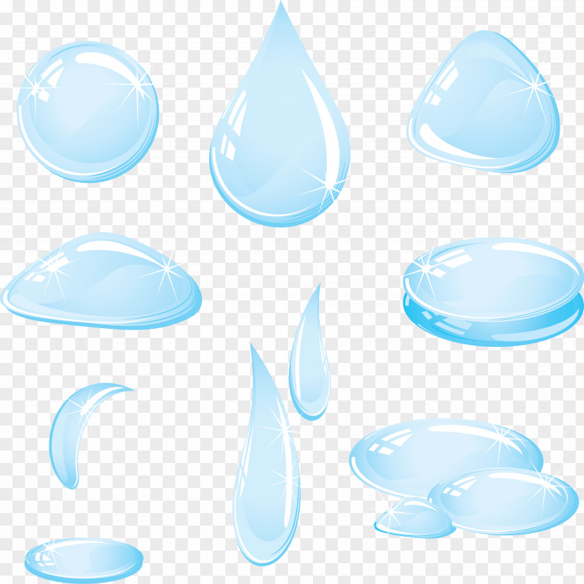 Water Drops Image Liquid Blue PNG