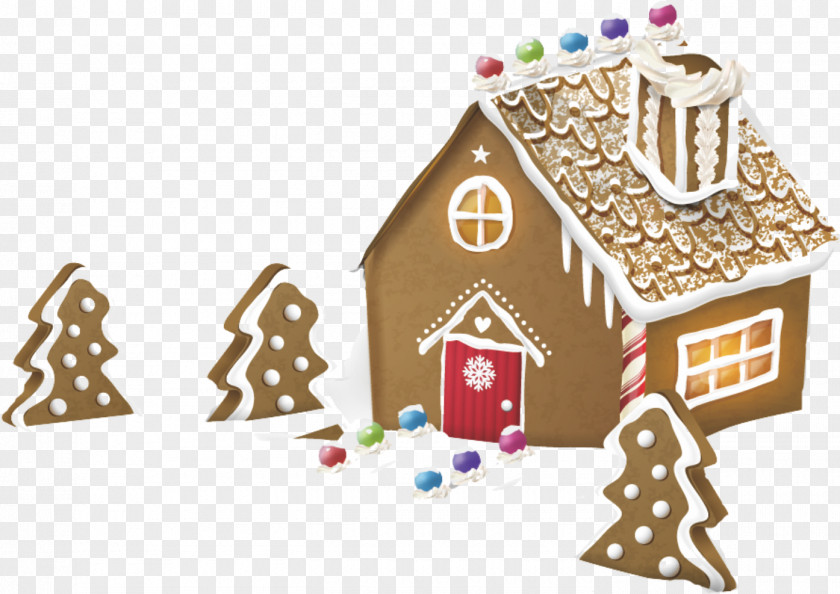 Cartoon Christmas Gingerbread House Ginger Snap The Man Clip Art PNG