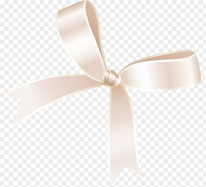 Cartoon Yellow Bow Tie Ribbon Beige PNG