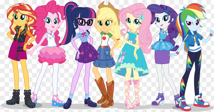 Equestria Girls Dolls Applejack Rainbow Dash Rarity Pinkie Pie Twilight Sparkle PNG