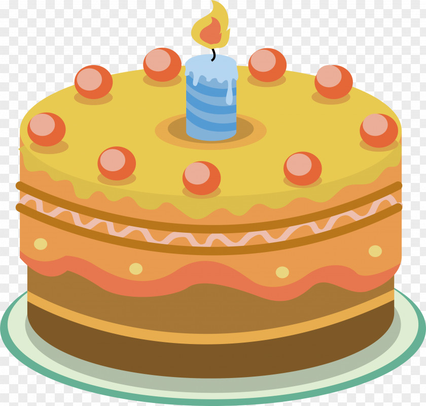 Light Candles And Cream Cakes Birthday Cake Tart Torte PNG
