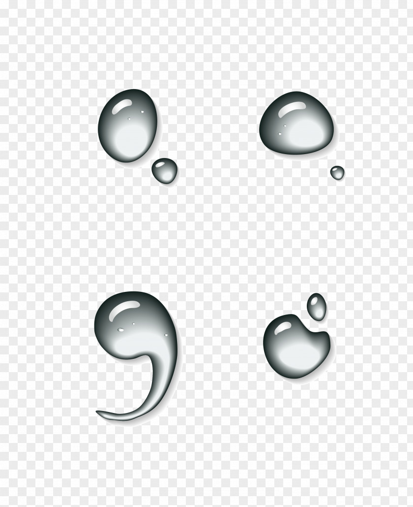 Symbols Vector Material Drops Semicolon Punctuation Font PNG
