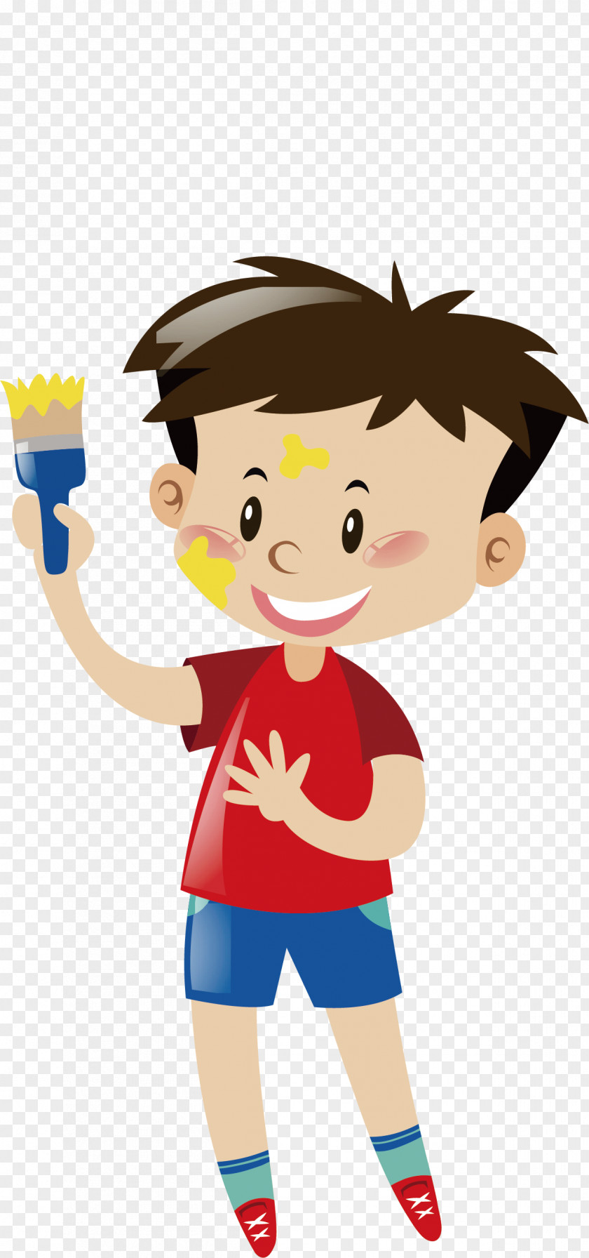 Decoration Boy Painting Wall Illustration PNG
