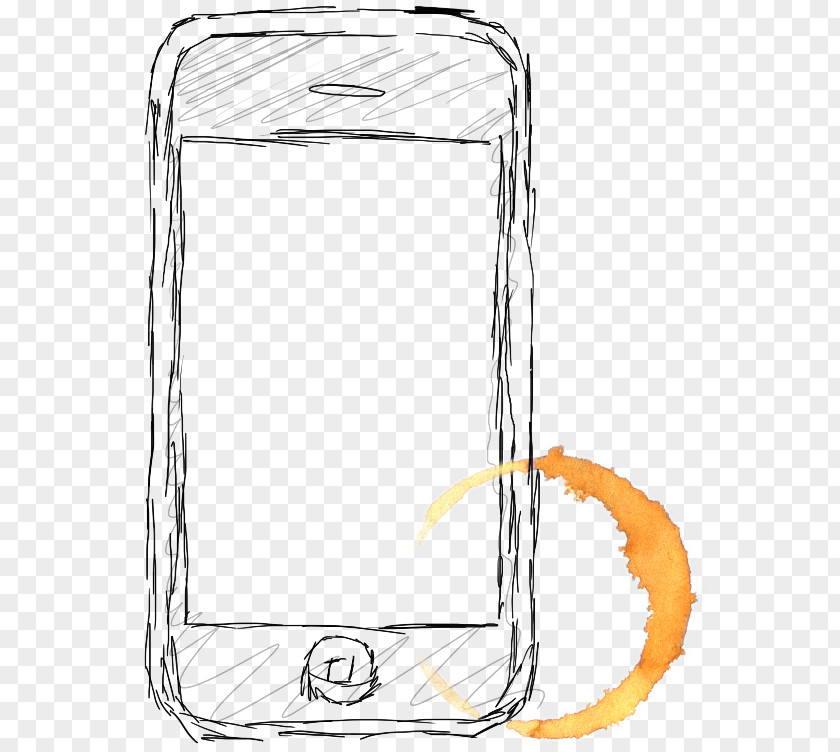 Fashion Phones Picture Frames Line Art PNG