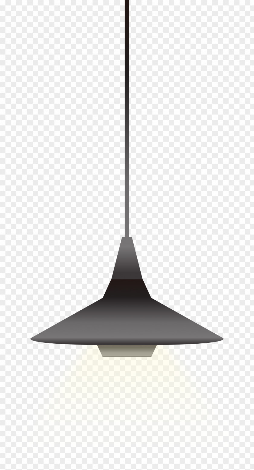 Hand Drawn Gray Pendant Lamp Bulb Triangle Pattern PNG
