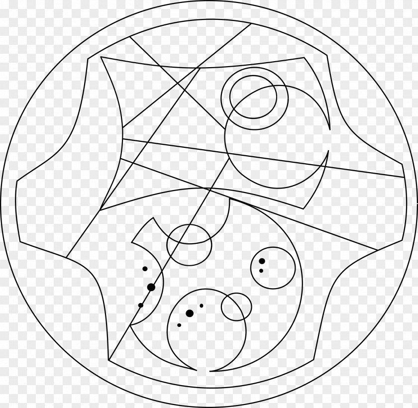 Magic Circle Doctor Rassilon Gallifrey Line Art PNG