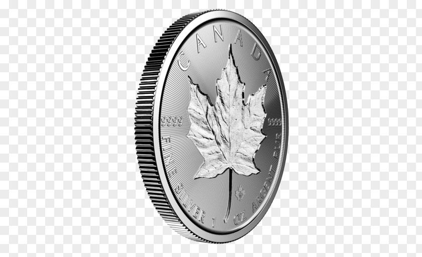 Canada Canadian Silver Maple Leaf Gold Coin PNG