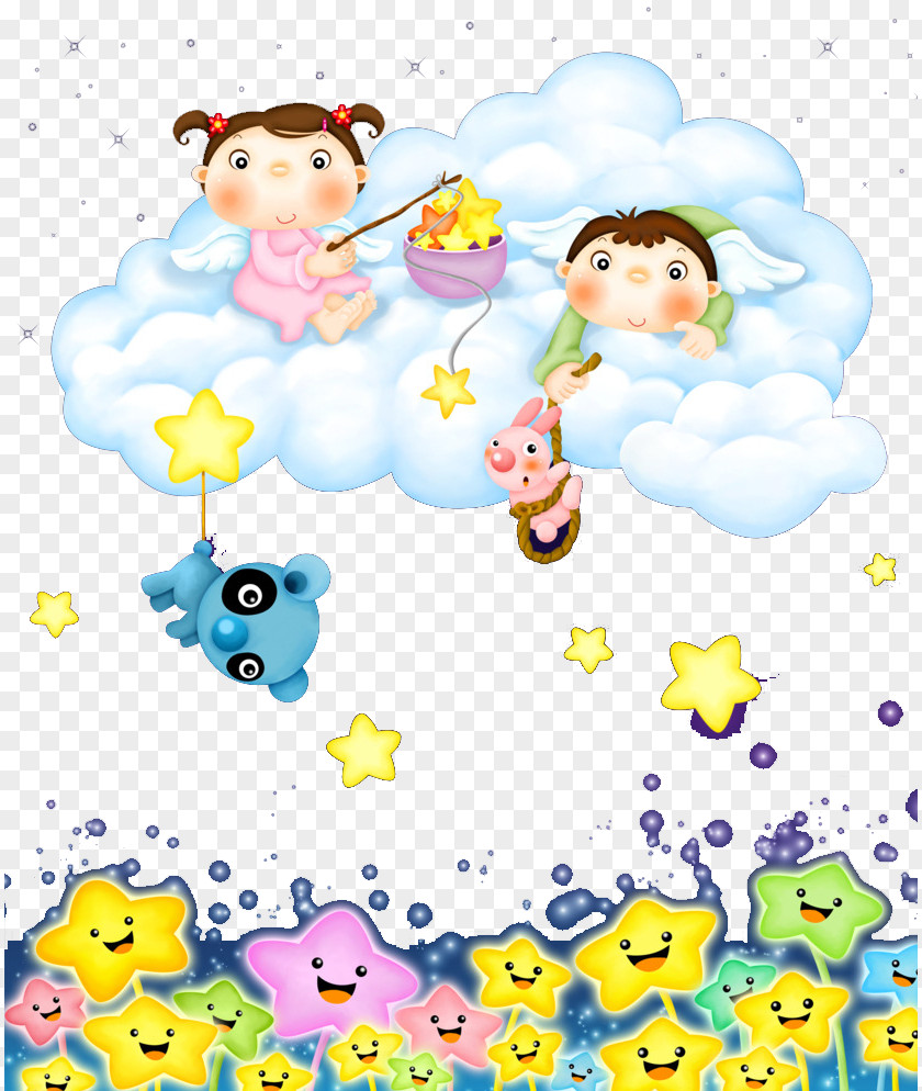Children's Fairy Tale Dream Angel Clip Art PNG