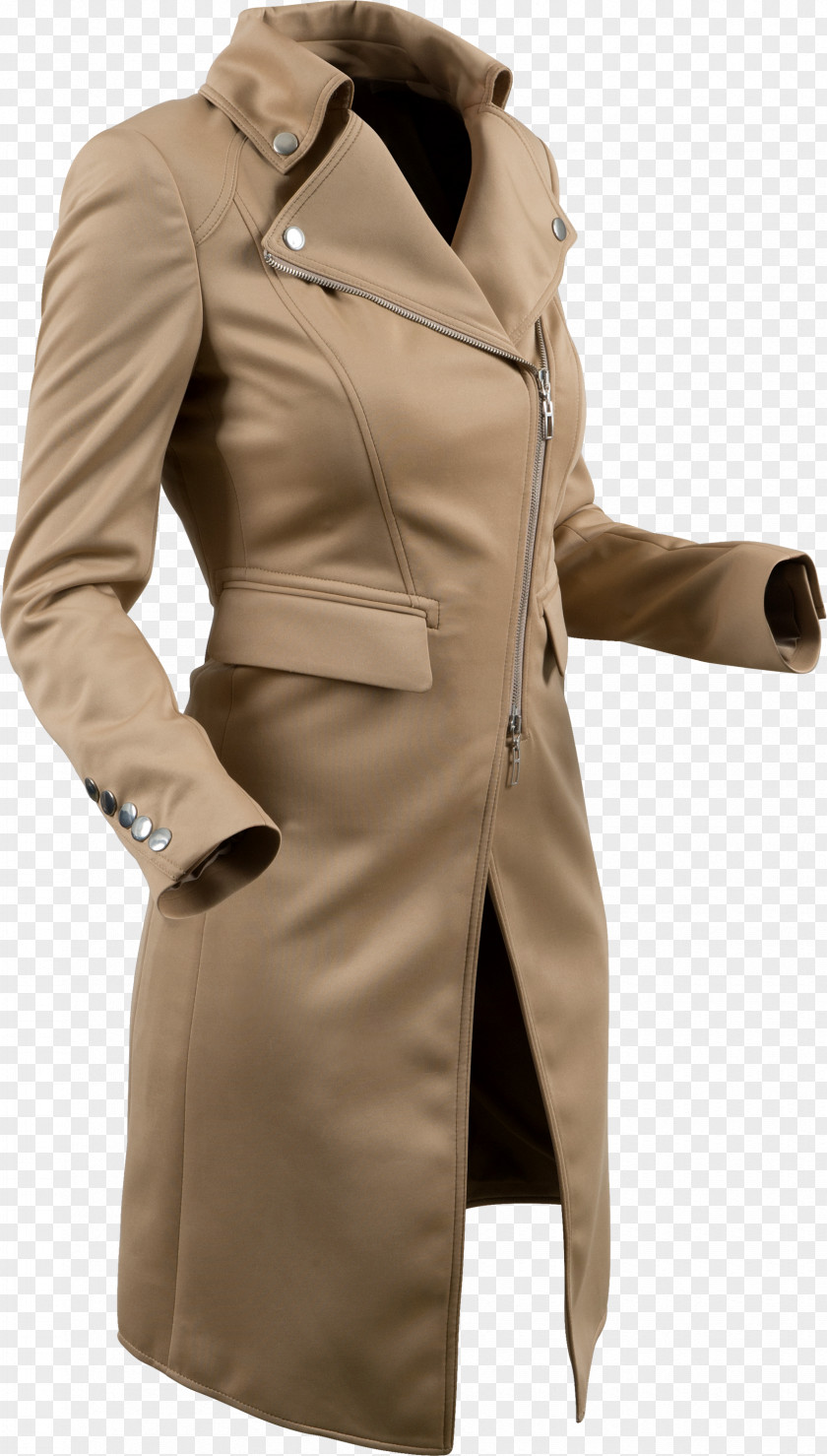 Dresses Trench Coat Overcoat Khaki Beige PNG