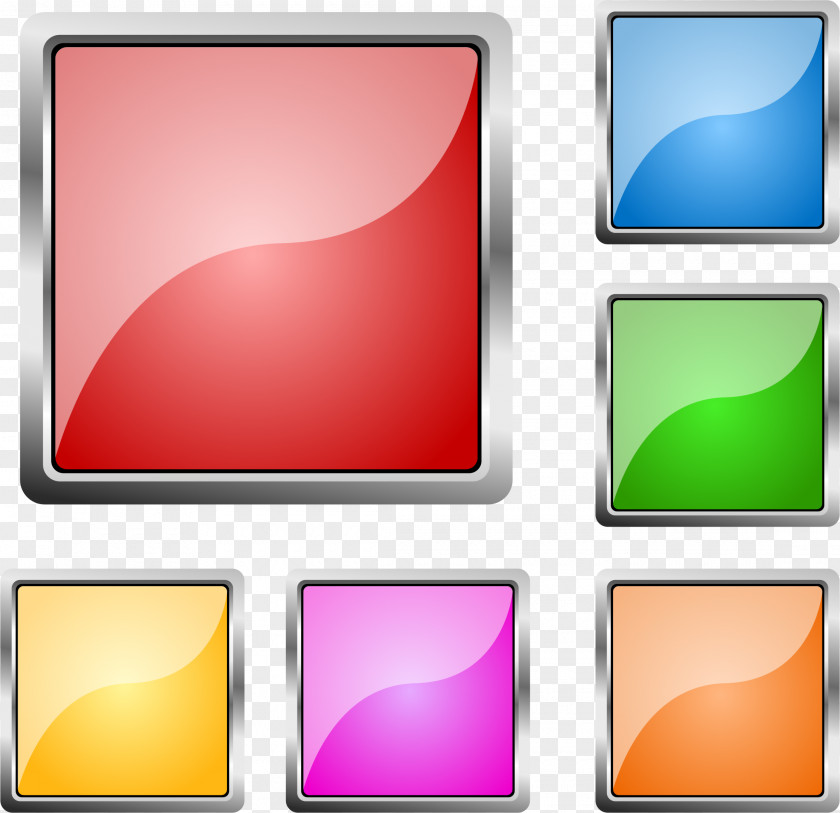 Square Button Cliparts Clip Art PNG