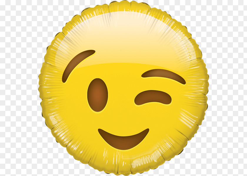 Balloon Mylar Smiley Emoticon Wink PNG