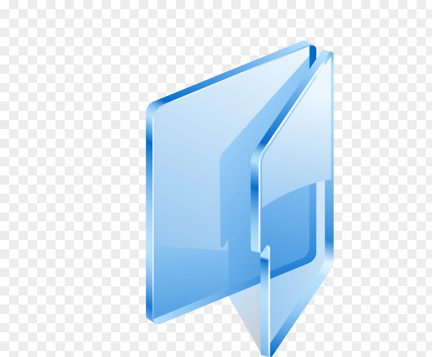 Blue Open Folder Directory Computer File PNG