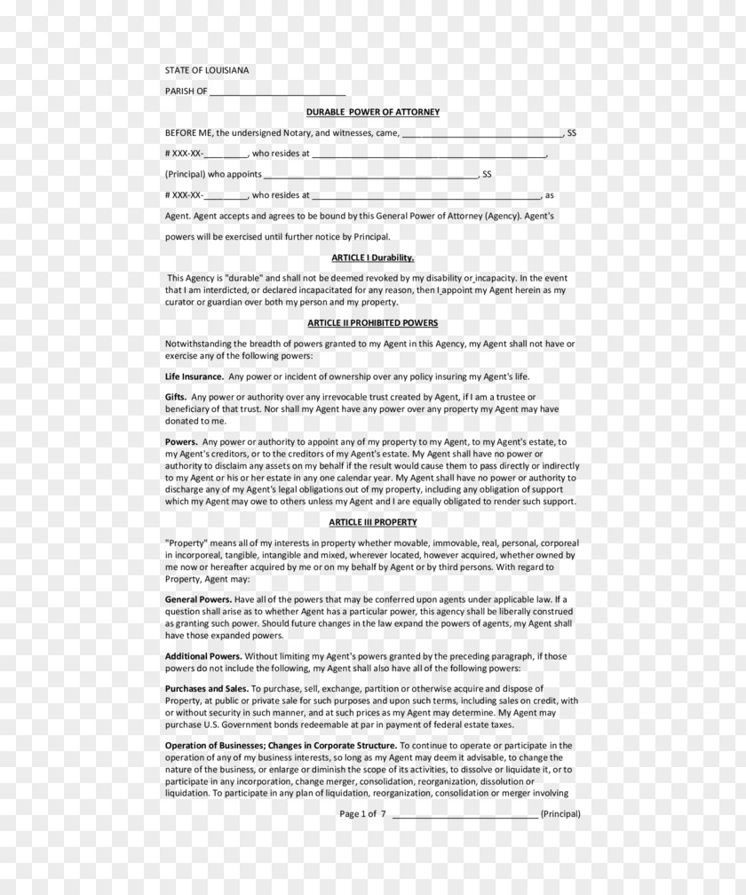 Lawyer Power Of Attorney Form Revocation Paper Template PNG