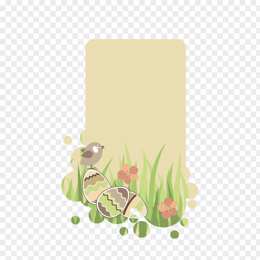 Vector Painting Decorated With Egg Tag Easter Bunny PNG
