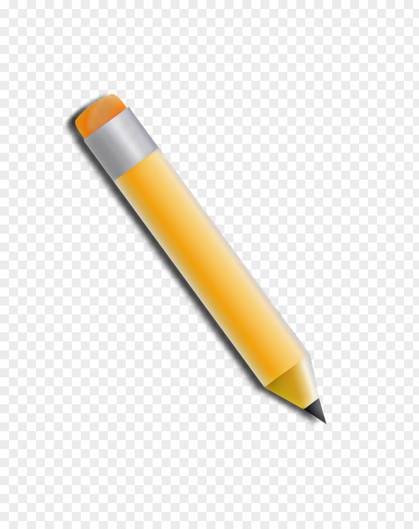 Yellow Pencil Pen Office Supplies Writing Instrument Accessory PNG