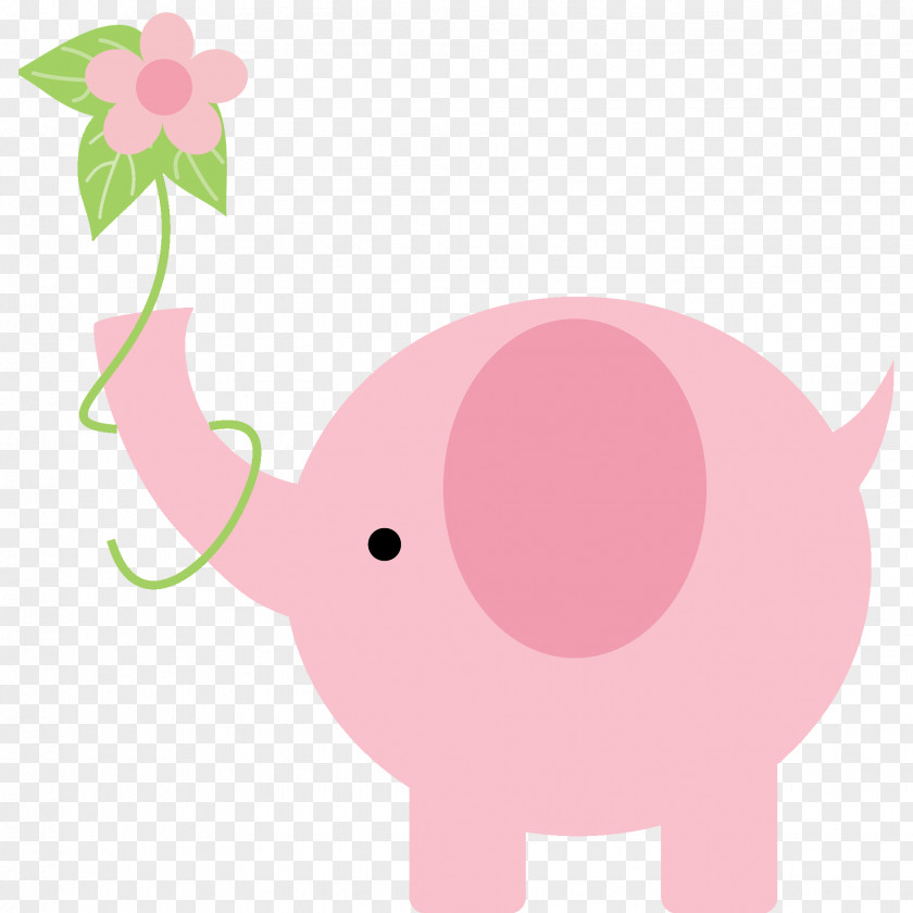 Babyshower Infant Elephant Pin Clip Art PNG