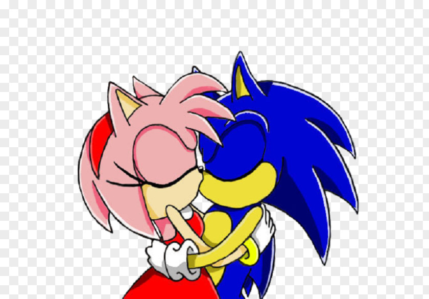 Kissing Clipart Amy Rose Shadow The Hedgehog Sonic Kiss PNG