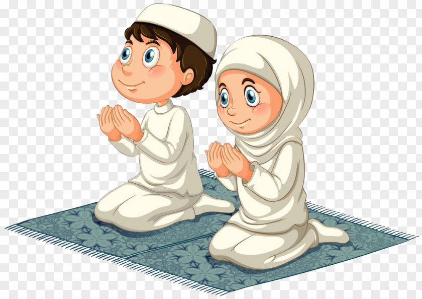 Kneeling Men And Women Muslim Prayer Islam Clip Art PNG
