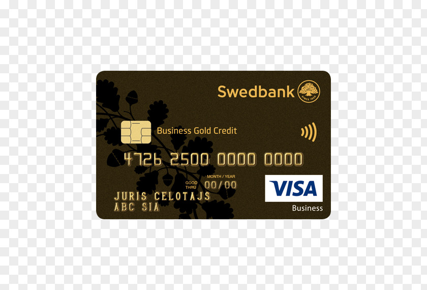 Fresh Business Card Credit Debit Swedbank Payment Contactless PNG