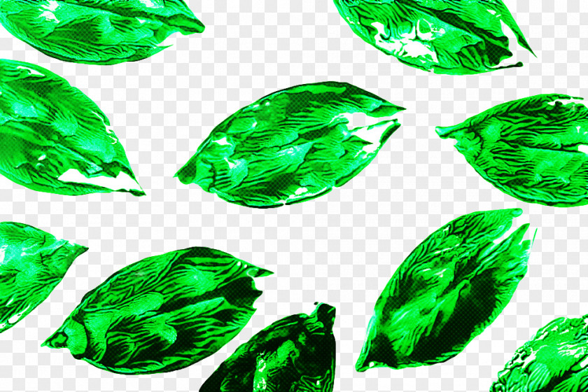 Green Emerald Leaf Gemstone PNG