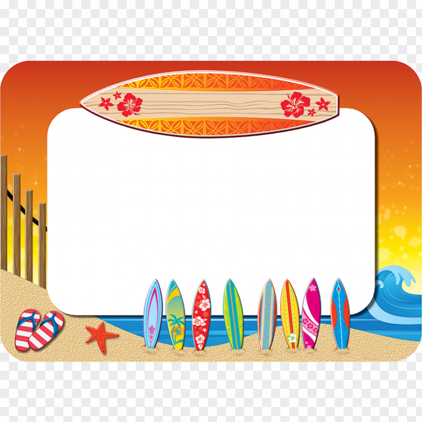 Name Tag Label Surfing Sticker Classroom PNG