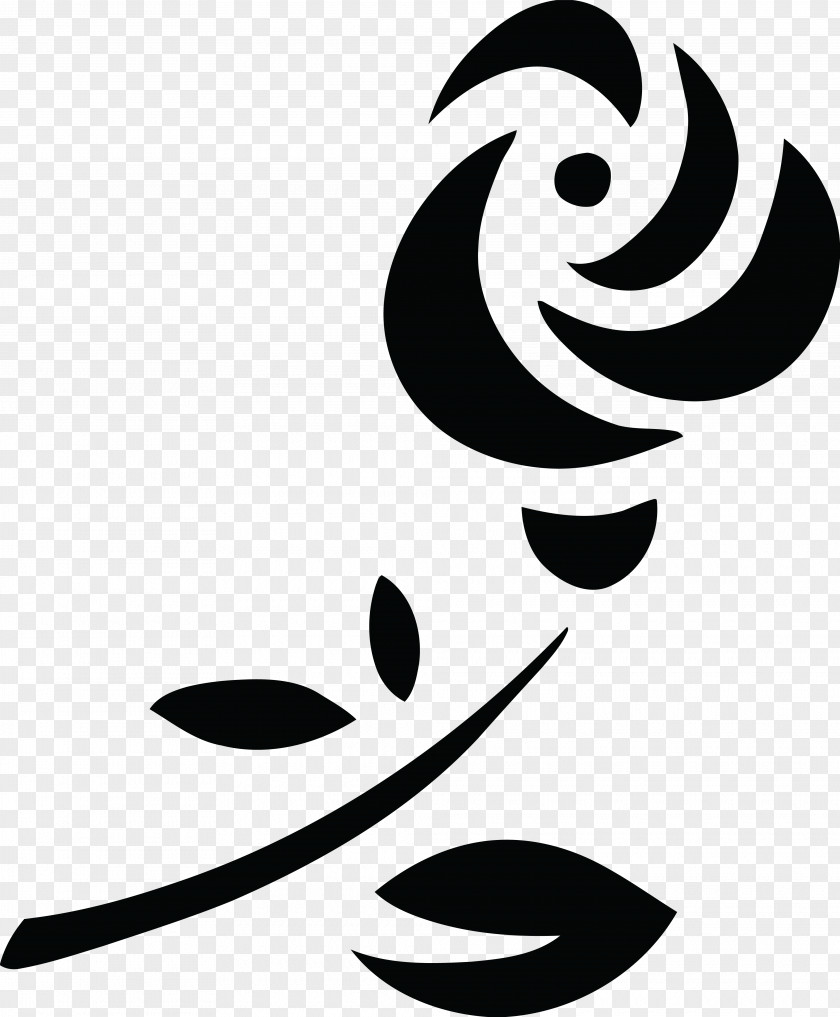 White Rose Symbol Clip Art PNG