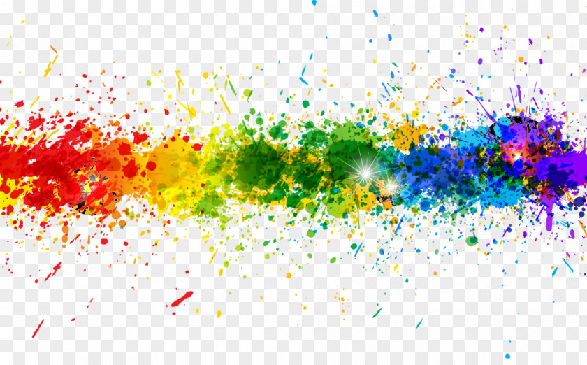 Colorful Ink Color Graphic Design Painting PNG
