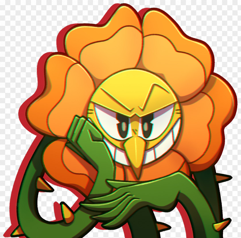Cuphead Flower Devil Clip Art PNG