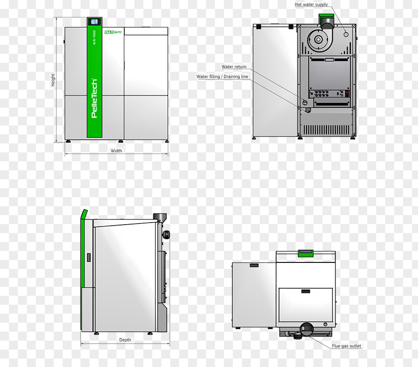Design Gráfico System Pellet Fuel Boiler Silo PNG