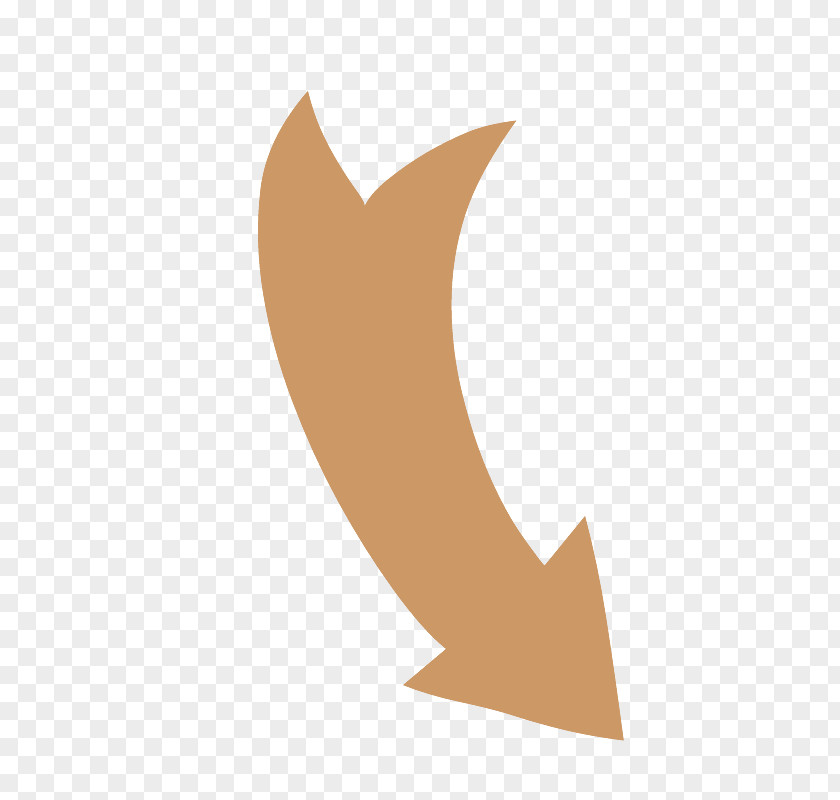 Down Curved Arrow Shapes. PNG