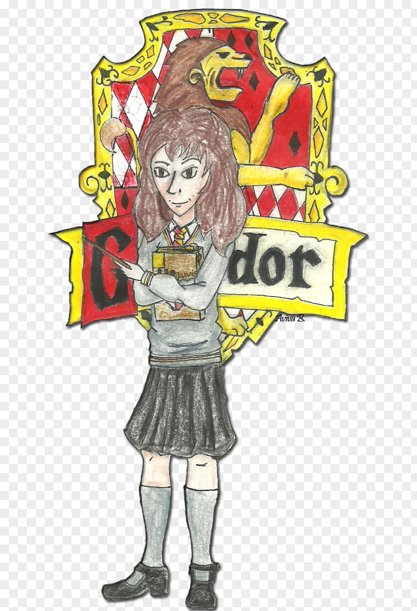 Hermione Granger Costume Design Cartoon Poster PNG