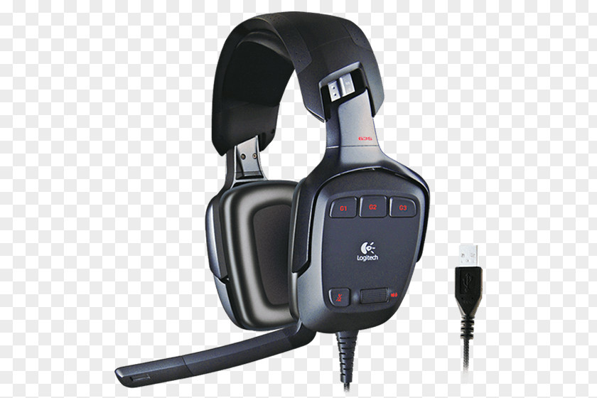 Headphones Logitech G35 Headset 7.1 Surround Sound G430 PNG