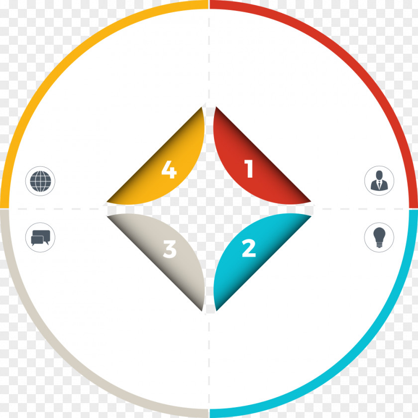 Vector Circle Infographic PPT Logo Point Reflection PNG