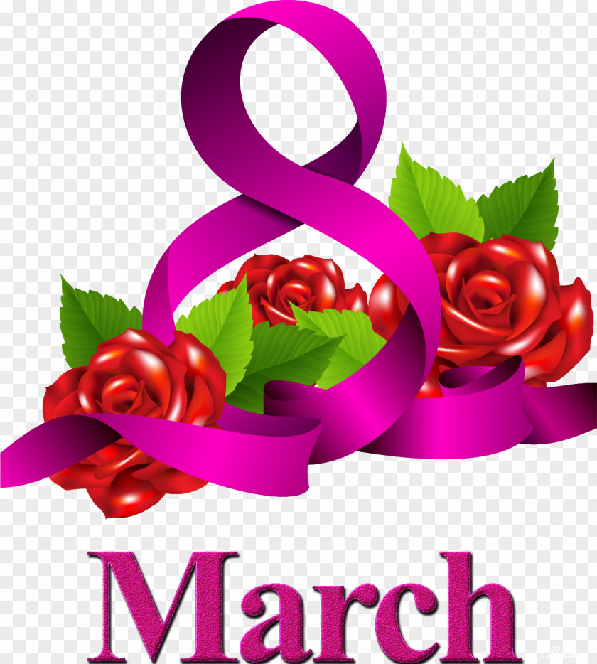 8 Mart International Women's Day Holiday March Woman PNG