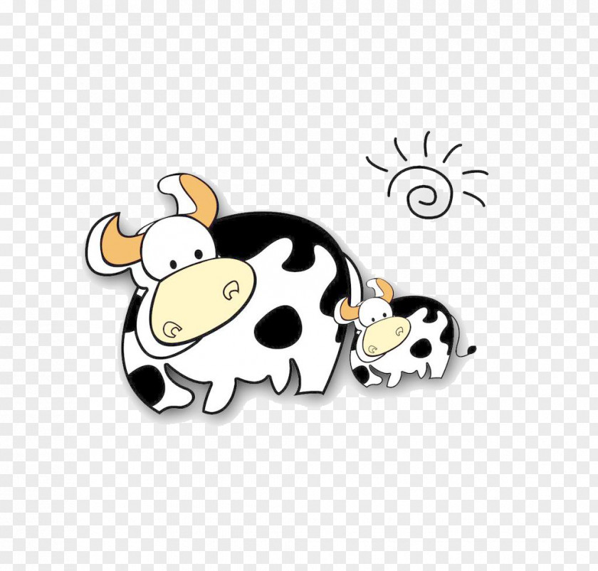 Cartoon Cow Cattle Animation PNG