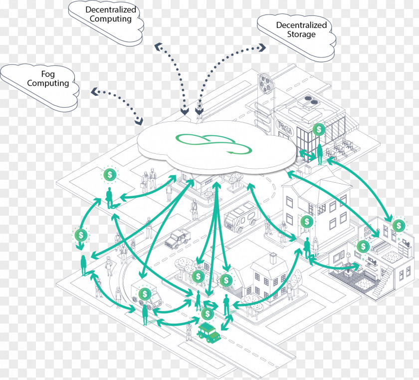 Decentralized Computer Blockchain Clip Art PNG