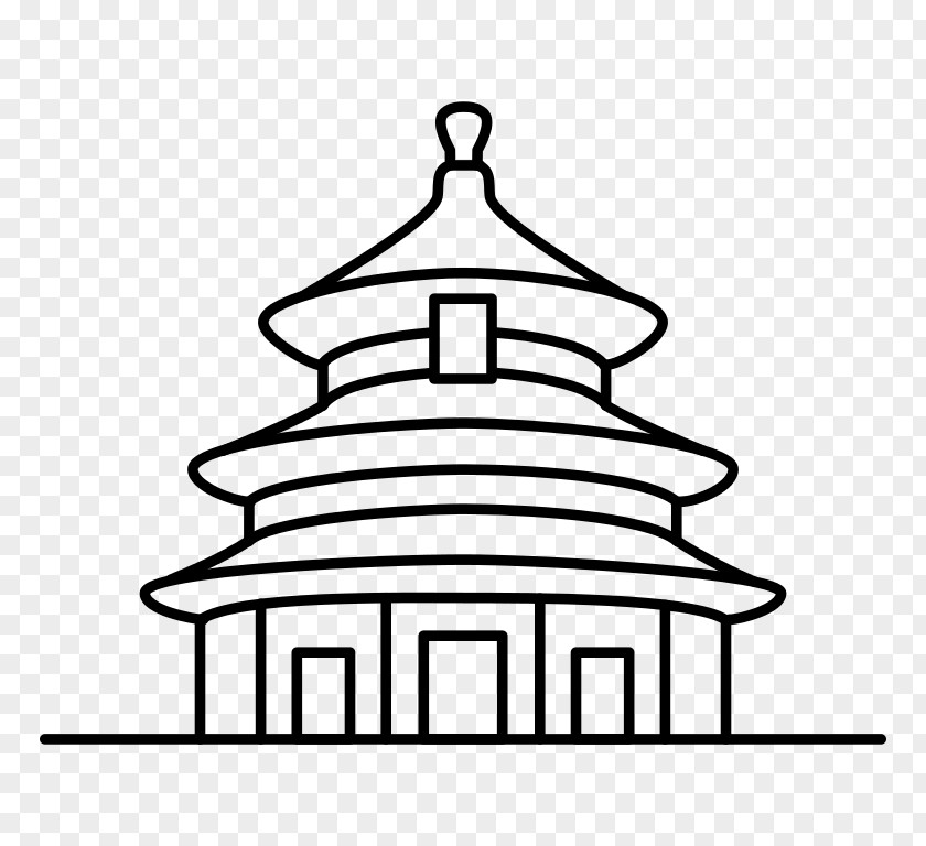 HEAVEN Temple Of Heaven Great Wall China Coloring Book Drawing PNG