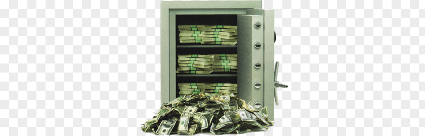 Money Vault Dollars Spilling Out PNG Out, gray combination safe clipart PNG